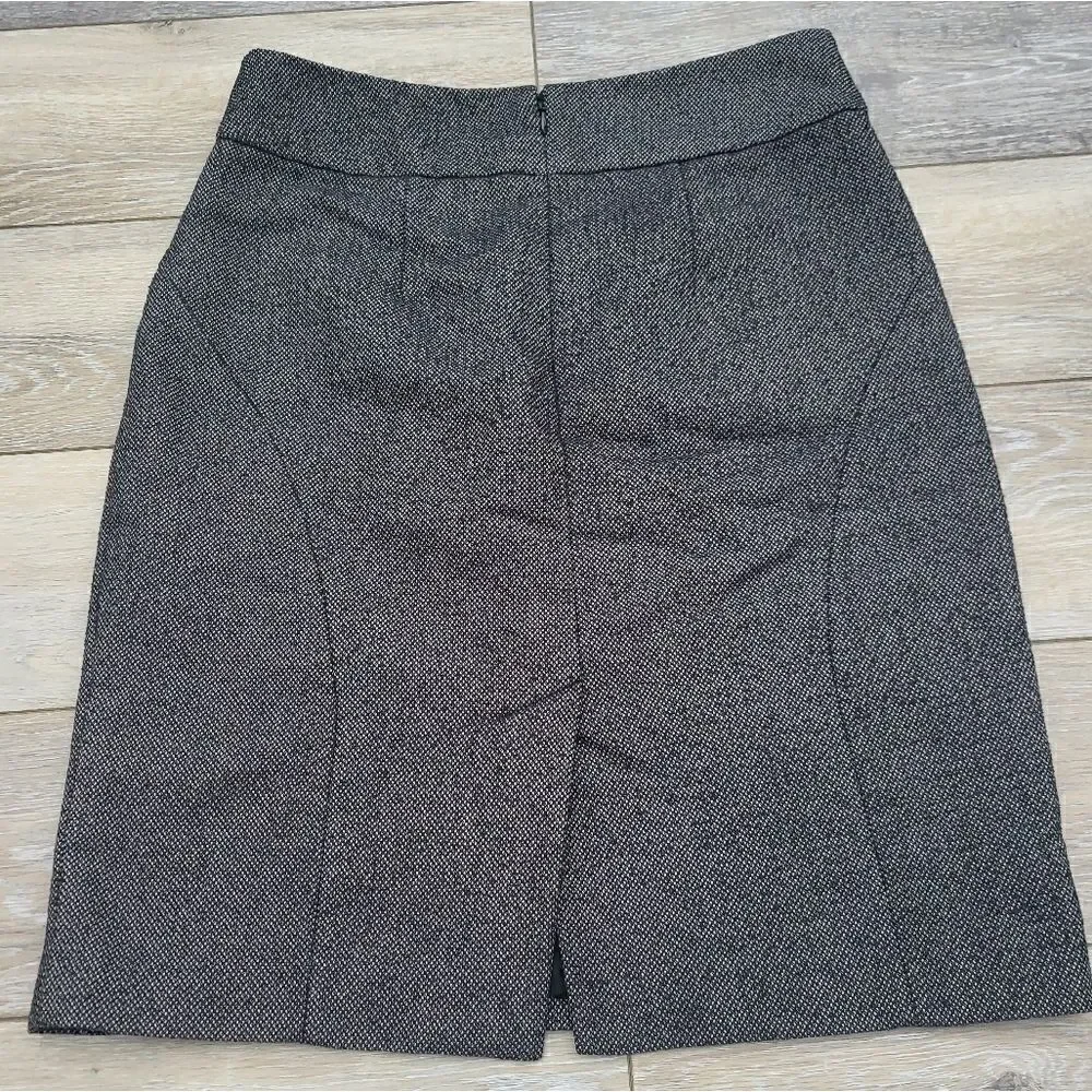 Banana Republic business career skirt textured gray high waist size 6